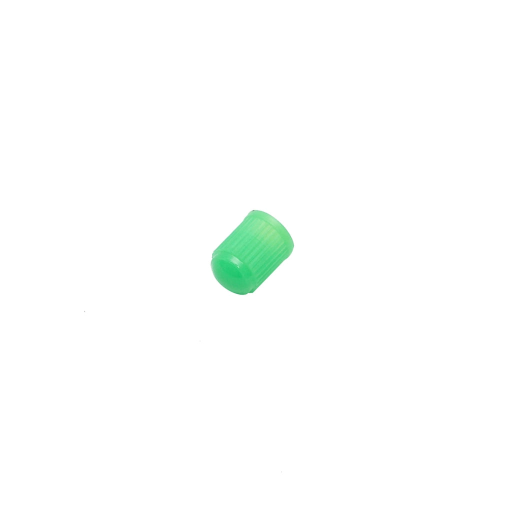 Cappuccio verde in plastica per valvola del pneumatico