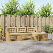 Set di divani da esterno 4 pcs Bianco e Beige 3390283