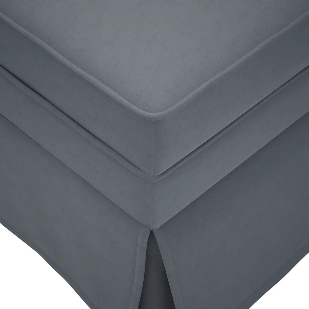 Sdraio con Capezzale e Bracciolo Destro in Velluto Grigio Scuro 4009783
