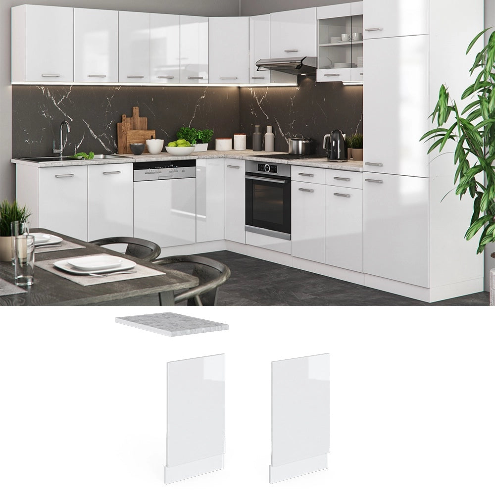 Pannello frontale R-Line Bianco lucido/Bianco 45 cm, PL Antracite Vicco