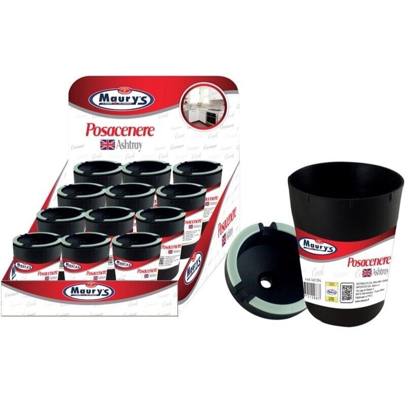 MAURY'S POSACENERE BICCHIERE NERO