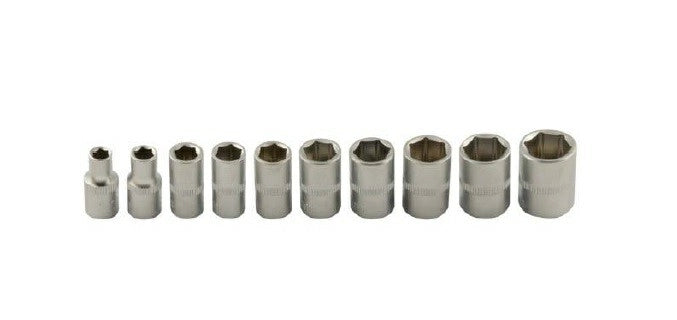 Set Chiavi A Bussola Esagonali Cromo Vanadio 1/4 Pz 10 - Oreca New