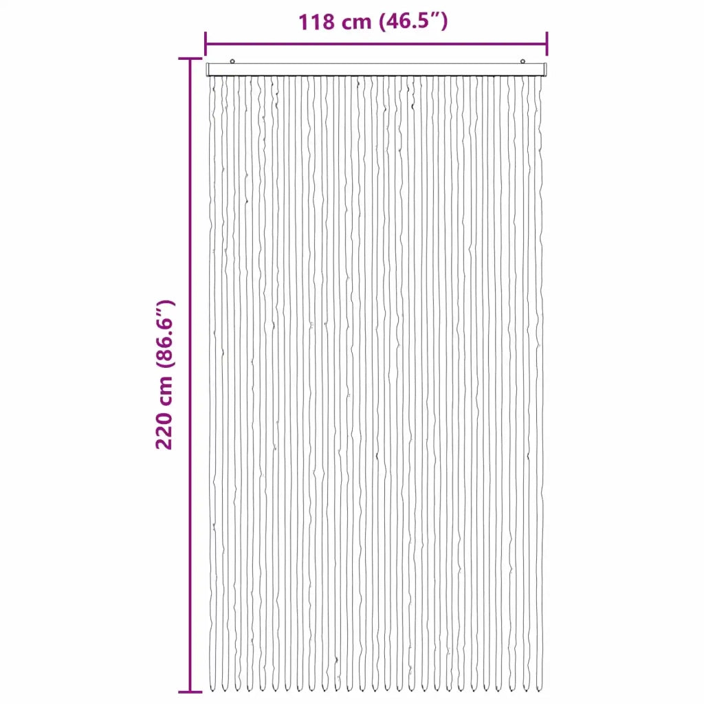 Tenda per insetti in chenille Grigio e Nero 118 x 220 cm 42034428