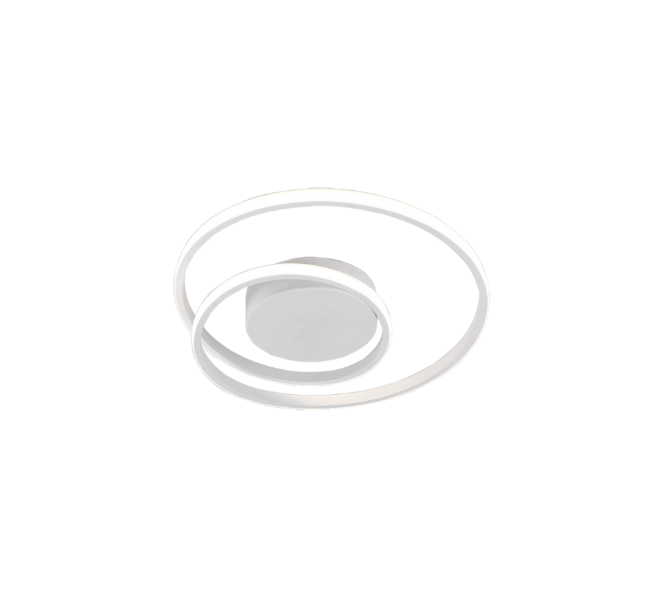 Plafoniera LED spirale, metallo, bianco, D 39 cm, Zibal