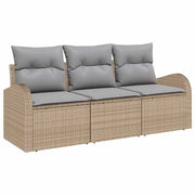 Set Divano da Giardino | Set Salotto da Giardino Beige polyrattan