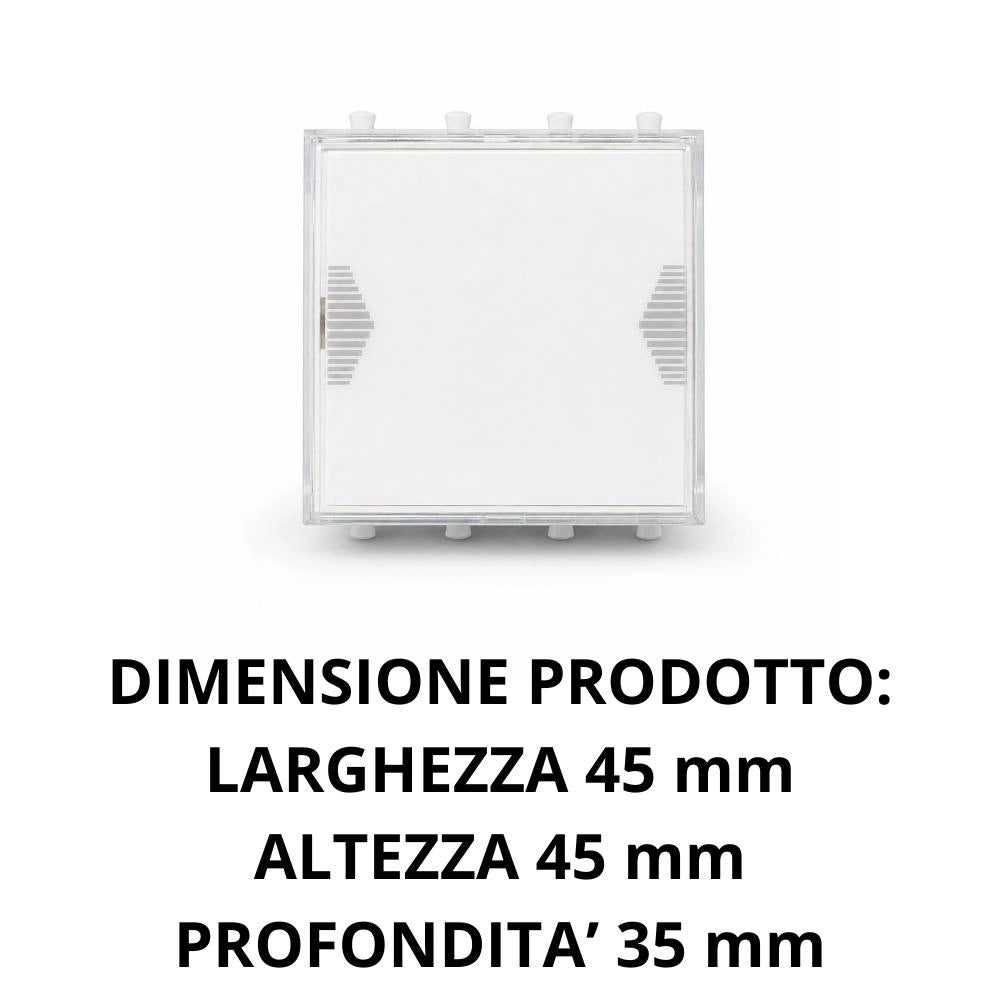 Pulsante ave domus s44 10a bianco con targhetta illuminabile