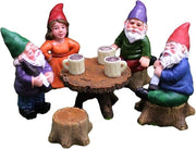 Collezioni di mini statue di gnomi che bevono - Set da 6 pezzi