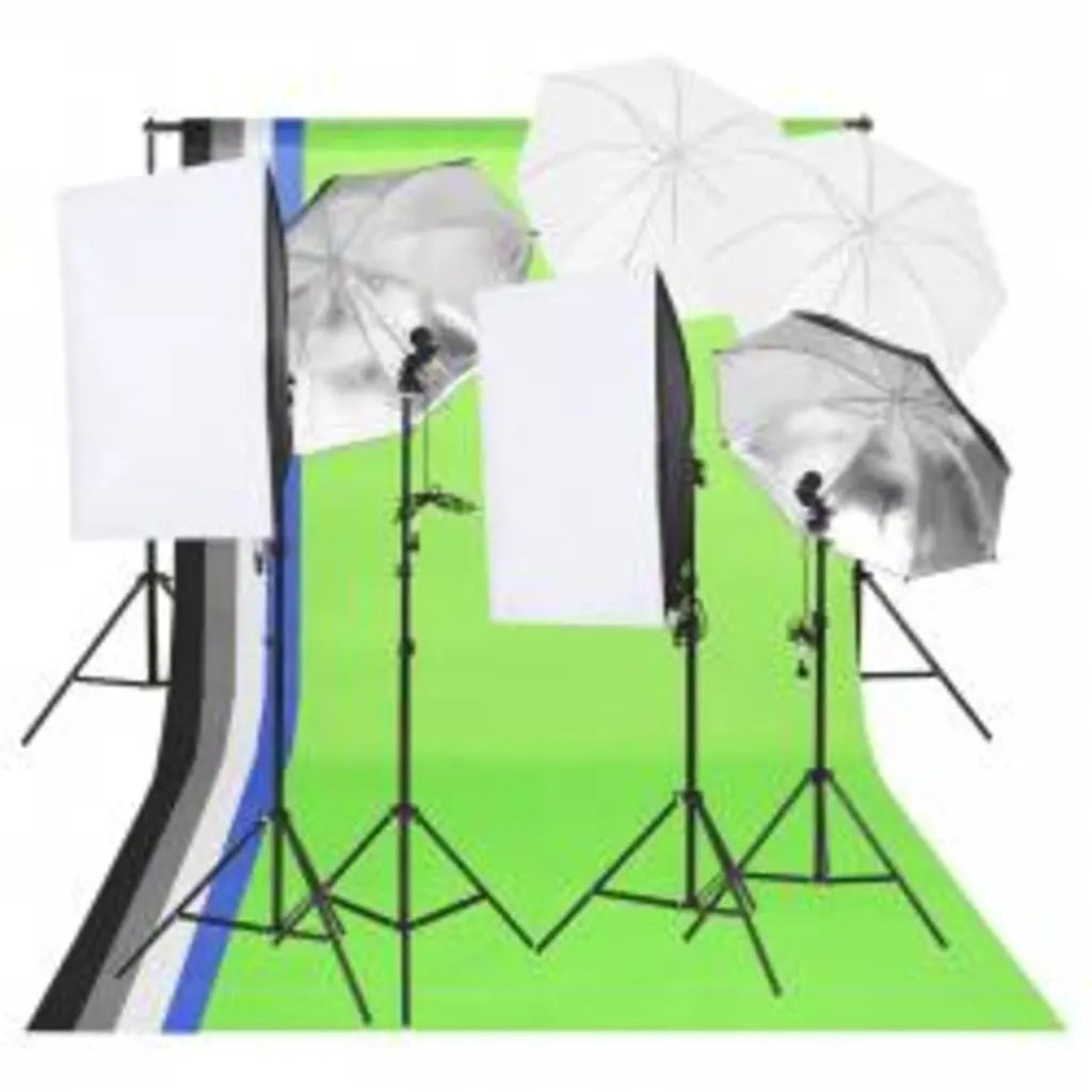 Kit per Studio Fotografico con Set Luci, Fondale e Riflettore 3094734