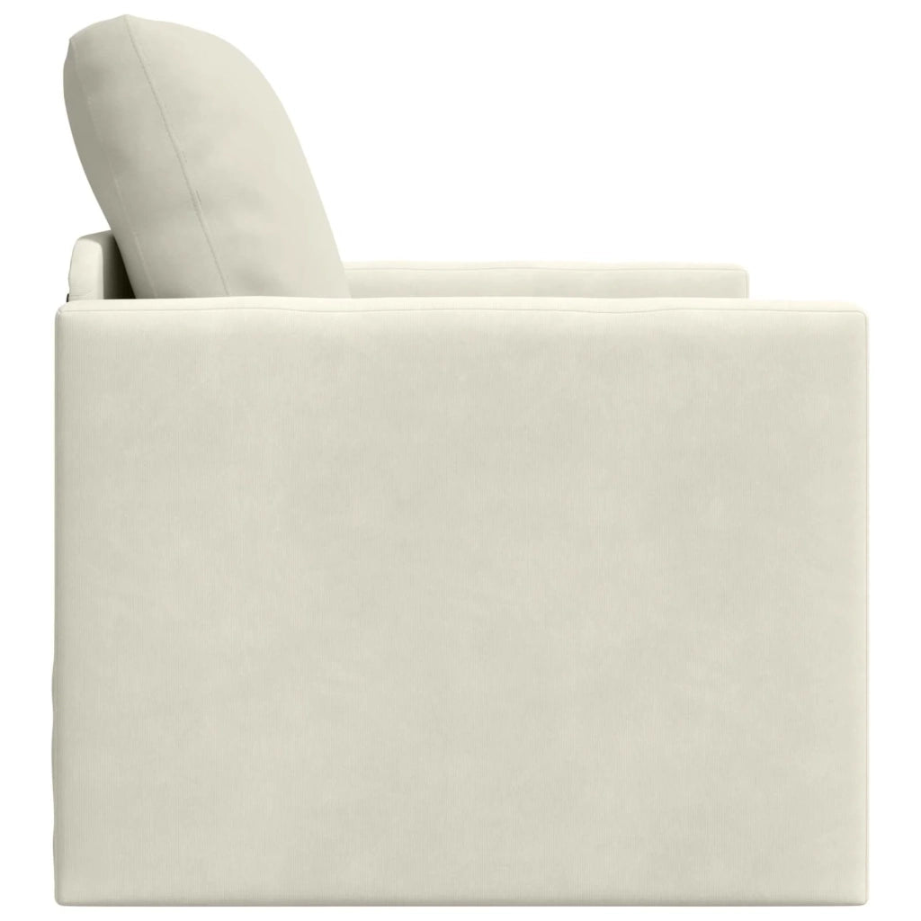 Divano letto Crema 74 x 77 x 81 cm Velluto 4106620