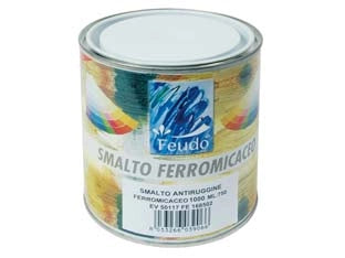 SMALTO SINTETICO FERROMICACEO (ANTI LACK)- - ml.750 piombo RAL 2000 - 6 pezzi FEUDO