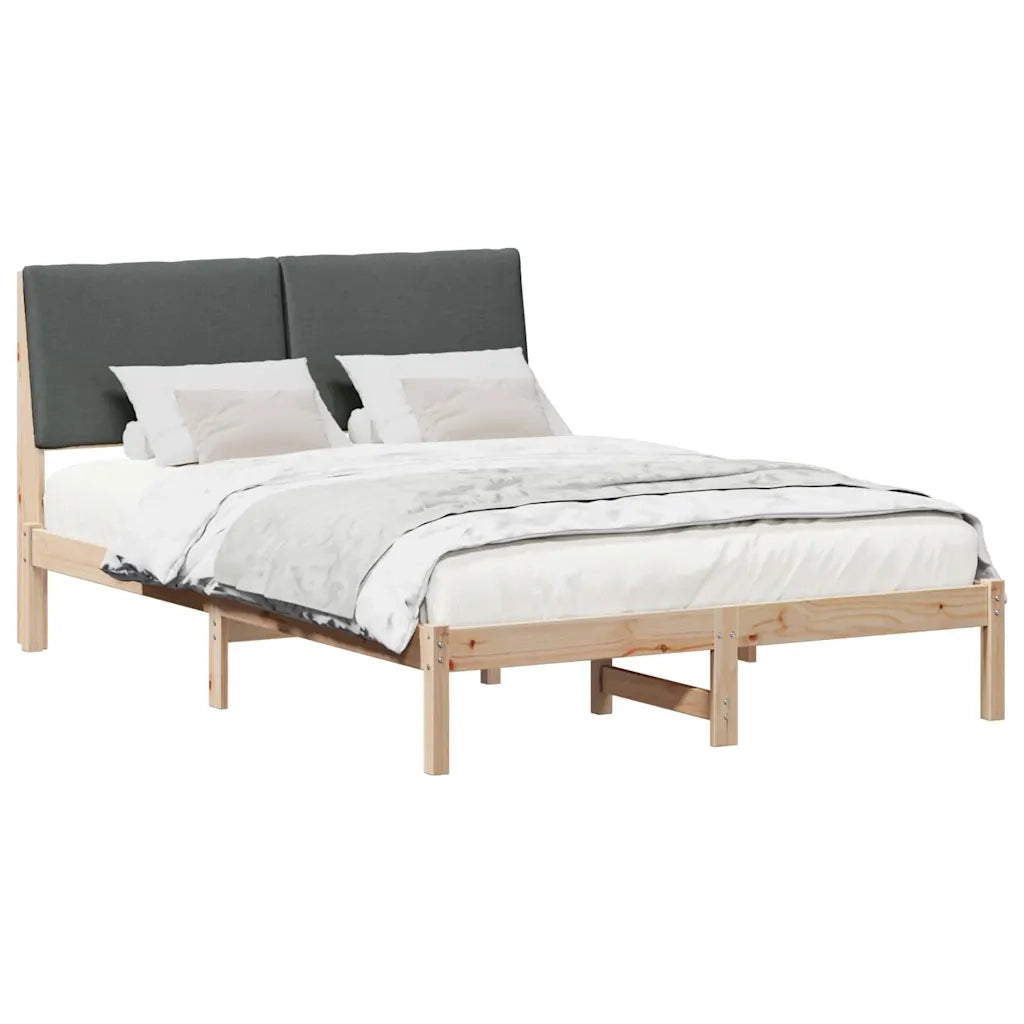 Struttura del Letto marrone e grigio scuro 140 x 190 cm
