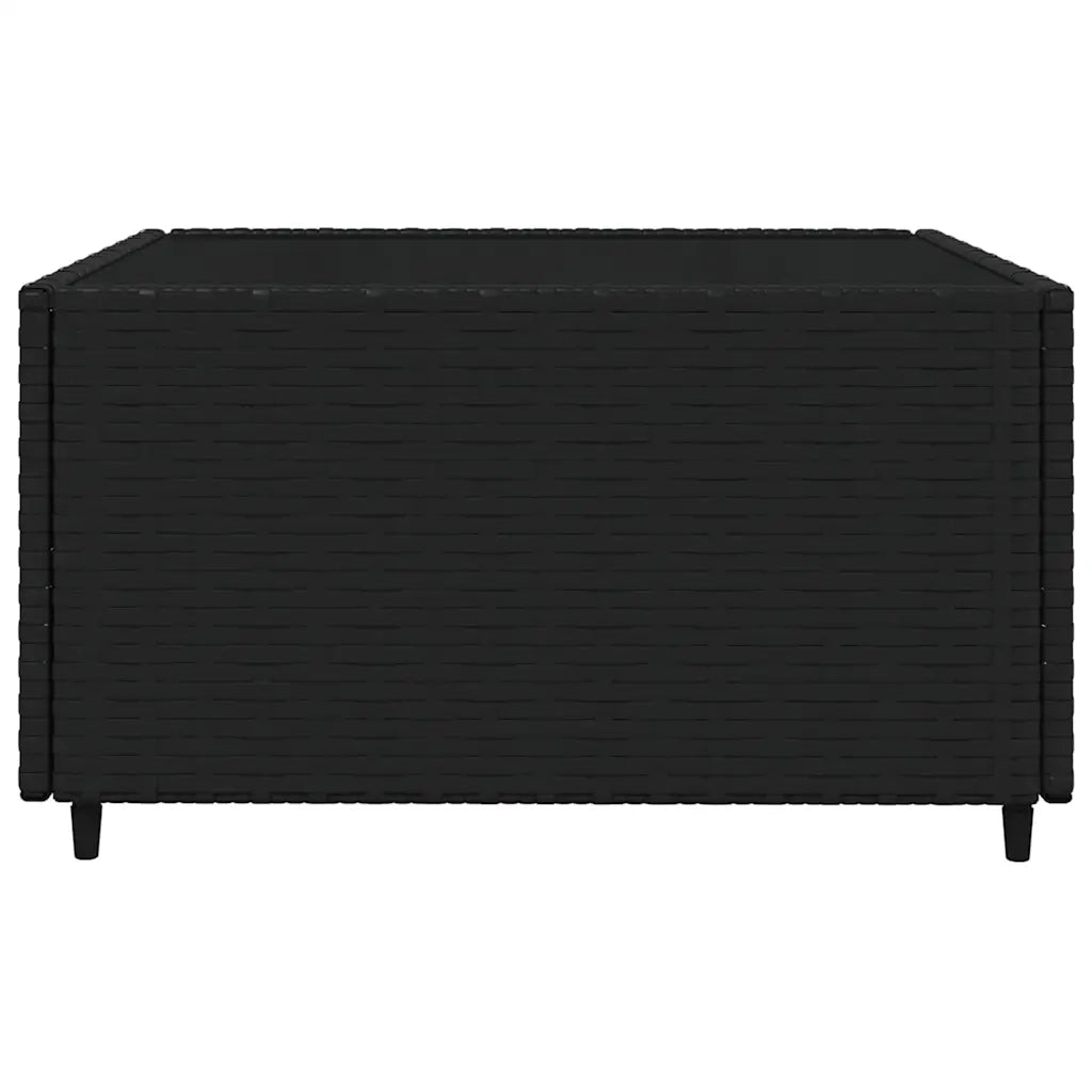 Set Divani da Giardino 4 pz | Set Salotto da Giardino con Cuscini Nero in Polyrattan