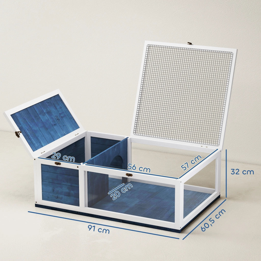 Casetta per Tartarughe ¨C Minimal ¨C Blu 91x60,5x32 cm