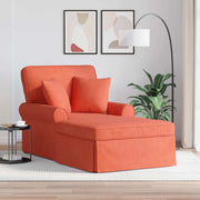 Chaise Longe con Gonna 3 pcs Rosso Arancio Tessuto in Cords 42022953