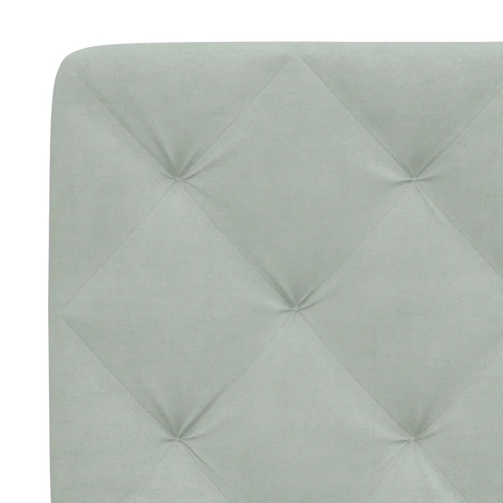 Cuscino Testiera Grigio Chiaro 80 cm in Velluto 374702