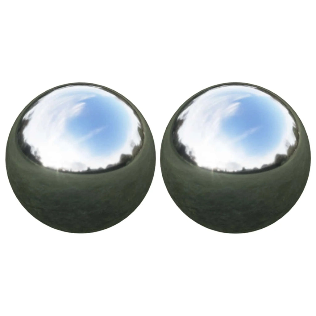 Palla a Specchio 2 pcs Ø 15 cm Argento Acciaio Inossidabile 201 42008425