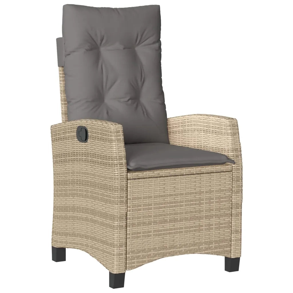 Set Pranzo da Giardino 9 pz con Cuscini Beige Misto Polyrattan 3212841