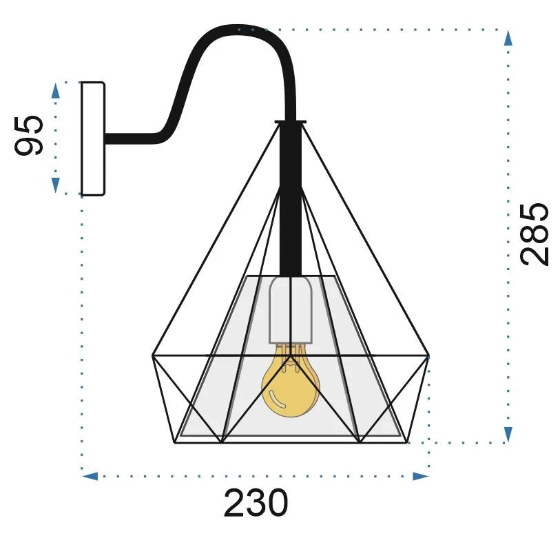 Lampada Da Parete Lampada Da Muro N Stile Loft E27 Bello Metal