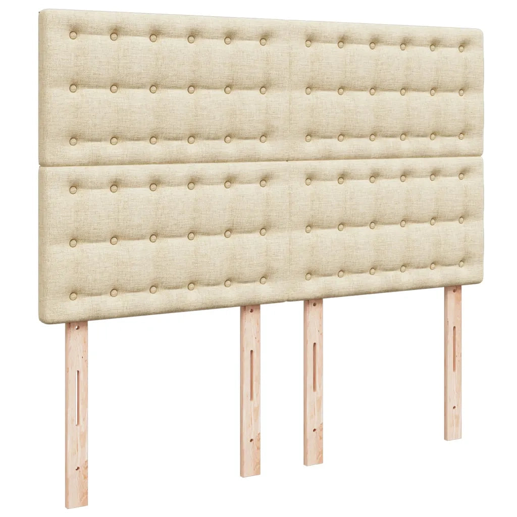 Giroletto a Molle con Materasso Crema 160x200 cm in Tessuto 3290558