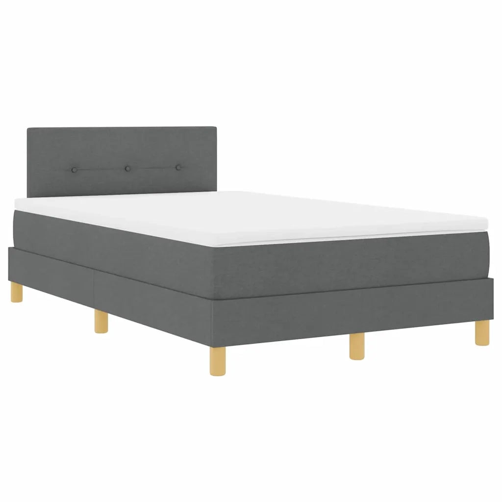 Letto a molle con cuscino Grigio scuro 120 x 200 cm Tessuto 3338910