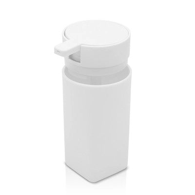 Set accessori bagno dispenser e portaspazzolini da appoggio bianco in abs Tender