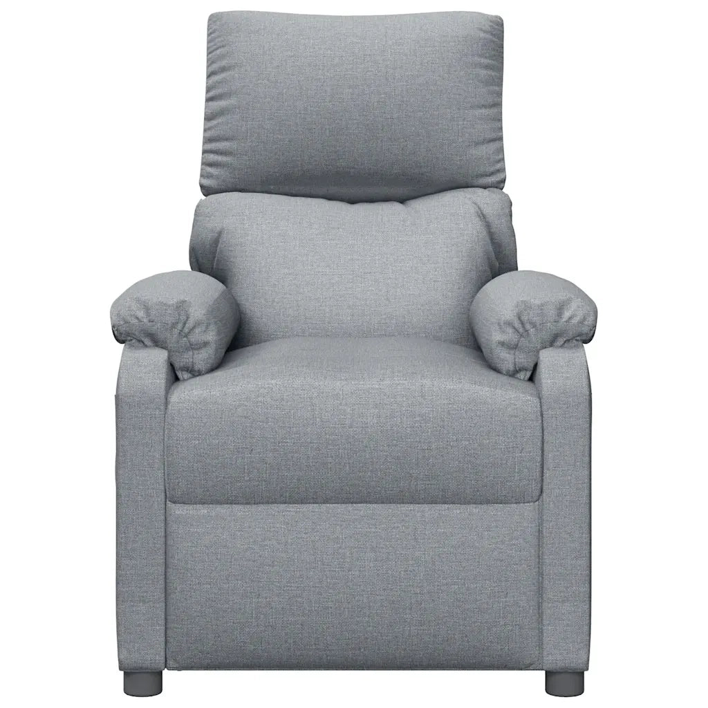 Poltrona Massaggiante in Tessuto Grigio Chiaro 322456