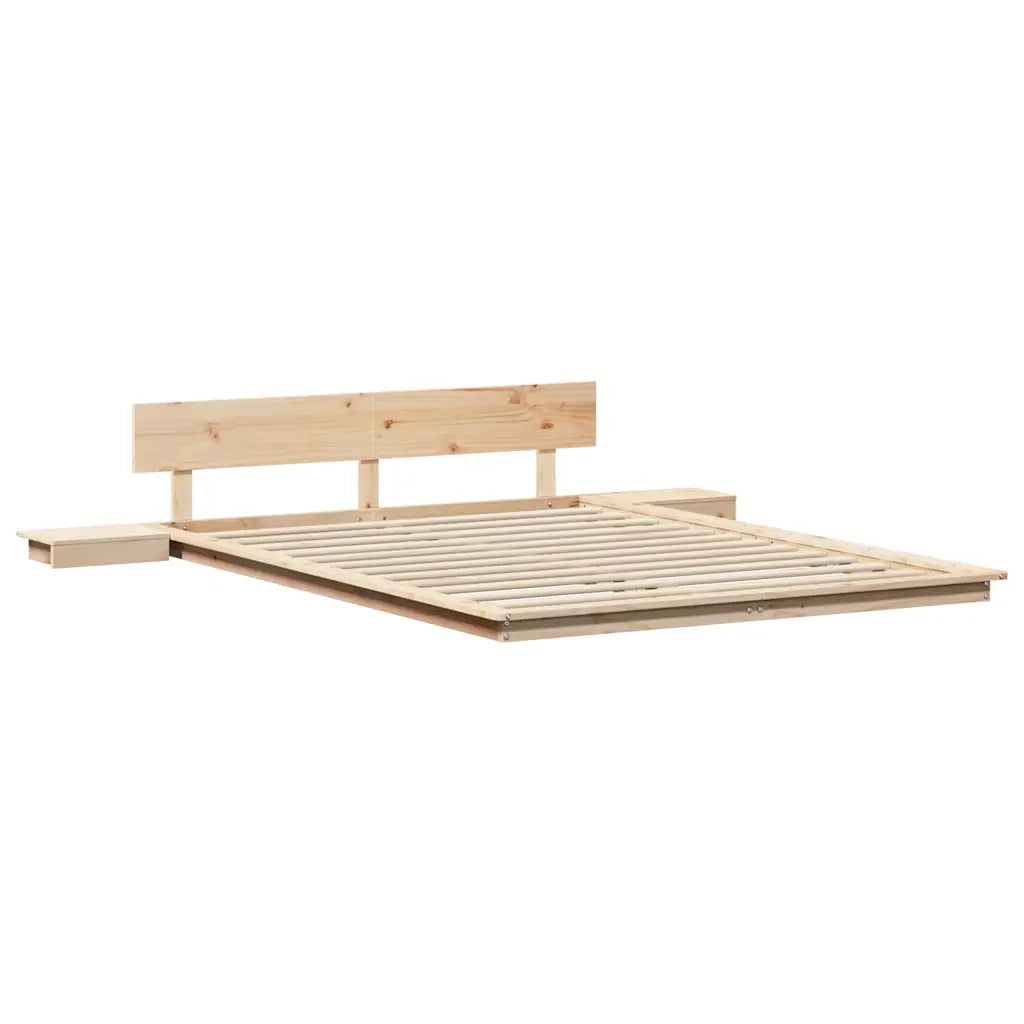 Struttura del letto-Giroletto Marrone 140 x 200 cm legno