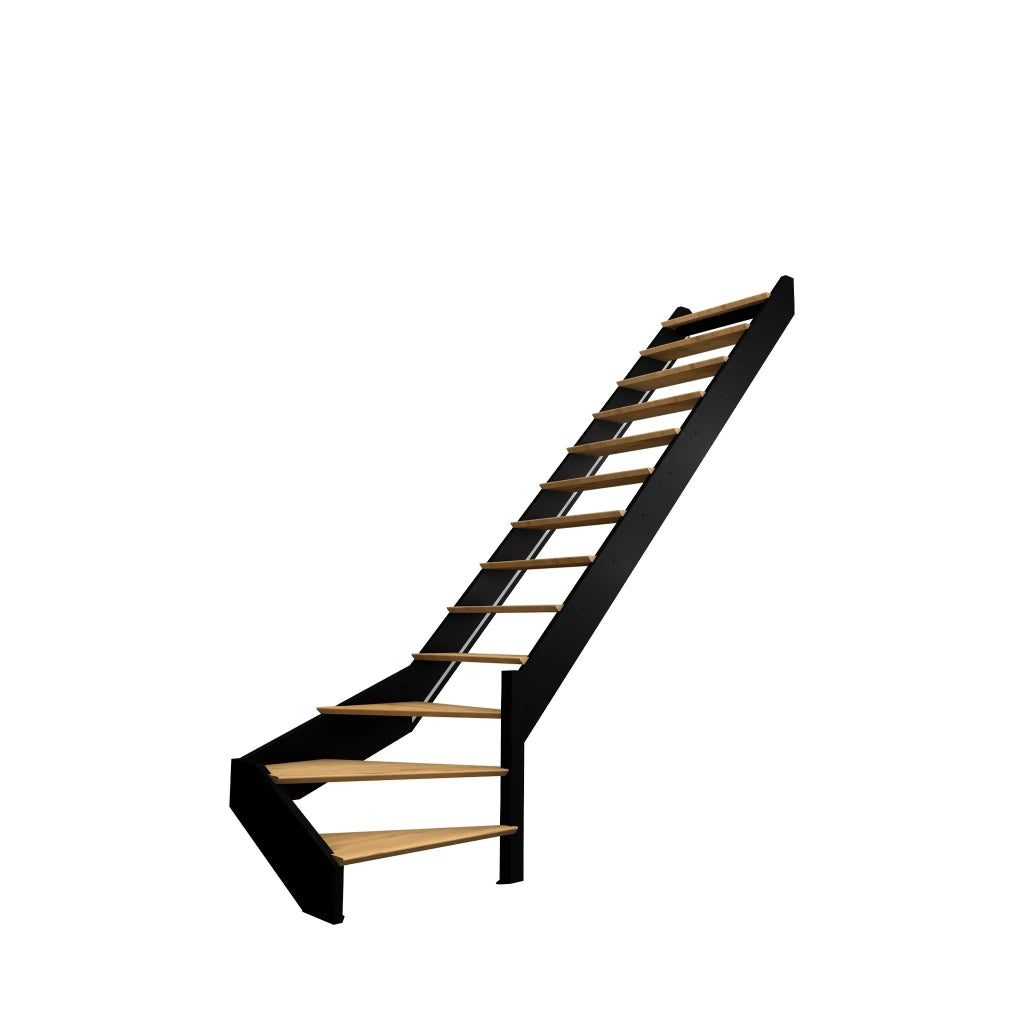 SPECTRA - Scala diritta a Œ con LED integrati, nera