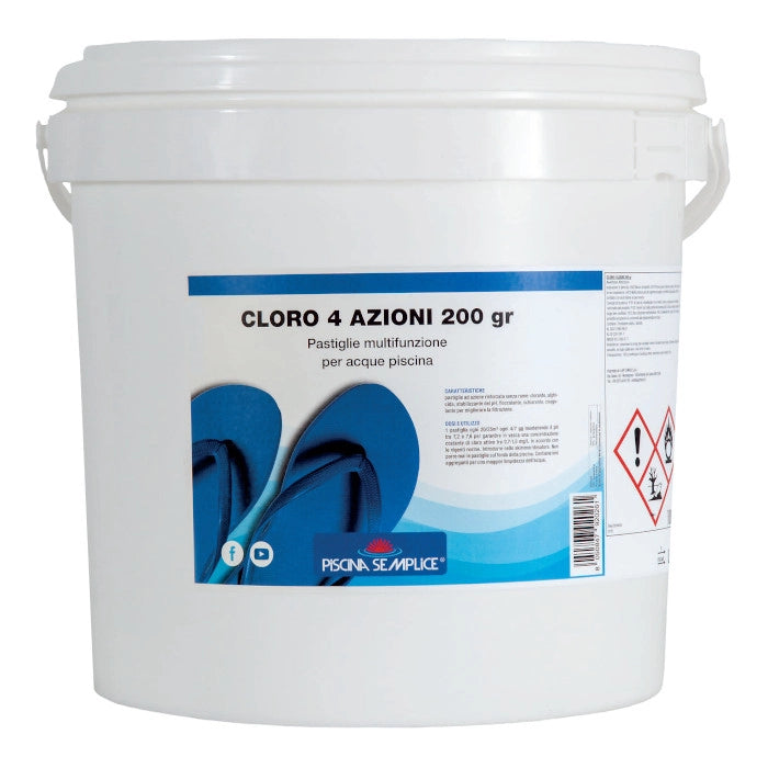 Cloro 4 Azioni 200 Gr 10 Kg - Cloro Per Mantenimento