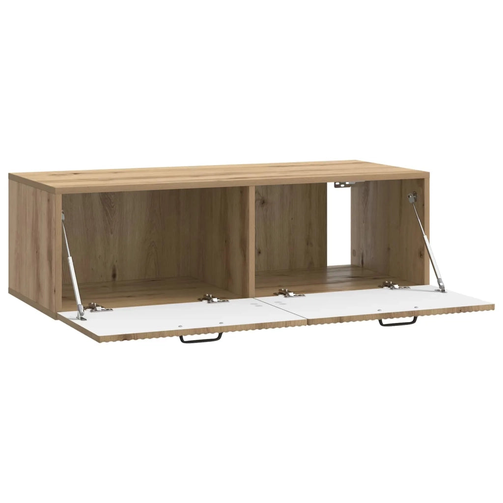 Mobile Porta TV da Muro-Credenza per TV sospesa Rovere Artigianale 98 x 41 x 30 cm 611177
