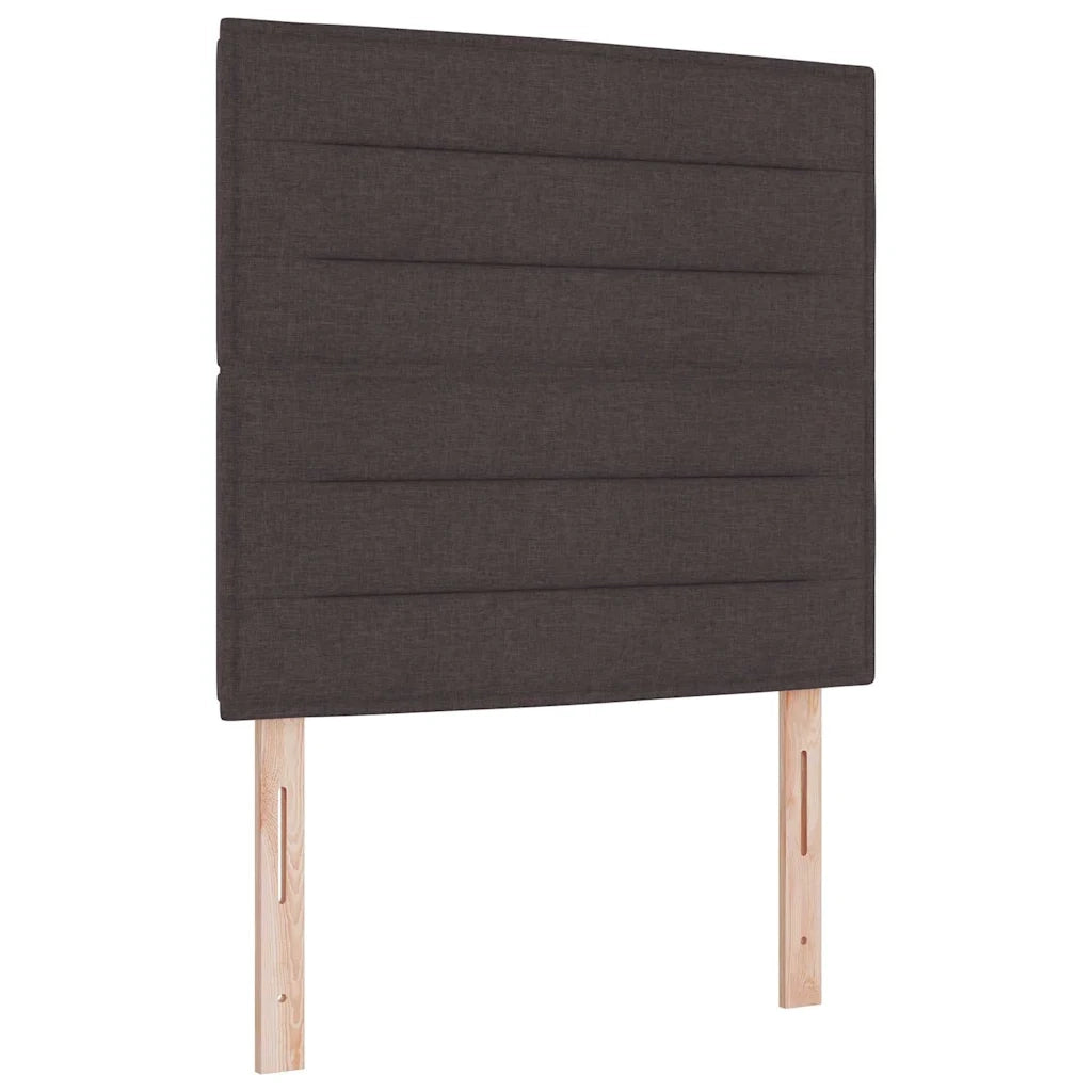 Letto a molle con materasso Marrone Scuro 120 x 190 cm Tessuto 3339297