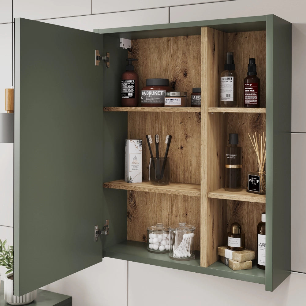 Vicco Set di mobili da bagno Verde/Artigianale 3 parti