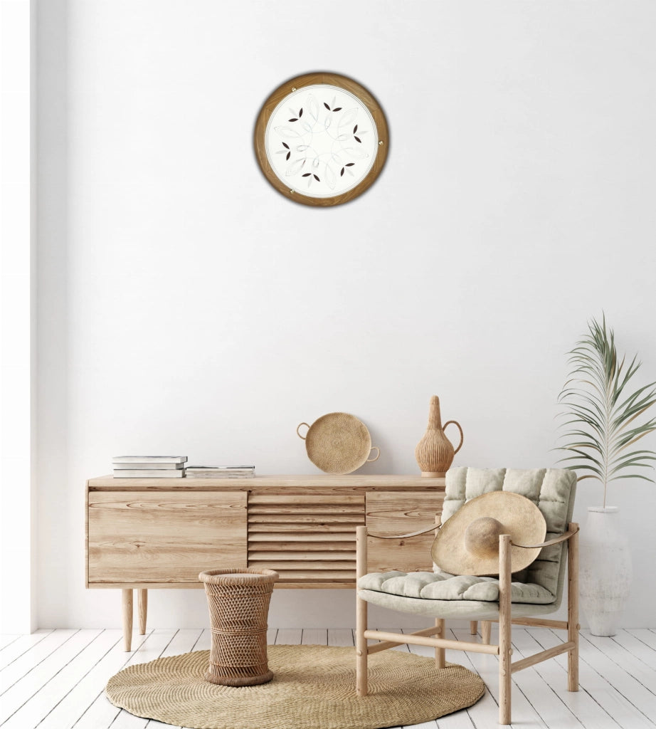 Plafoniera Candellux Rustica 30cm rovere bianca E27