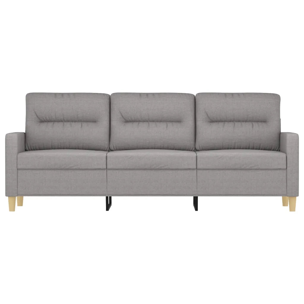 Divano a 3 Posti Grigio Chiaro 180 cm in Tessuto 348799