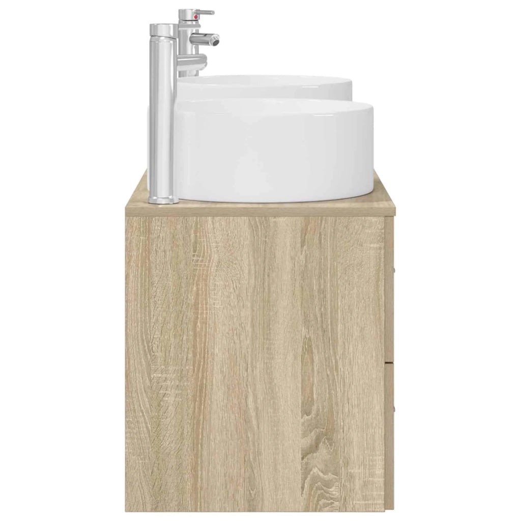 Set di mobili per il bagno 3 pz Rovere Sonoma 3405957