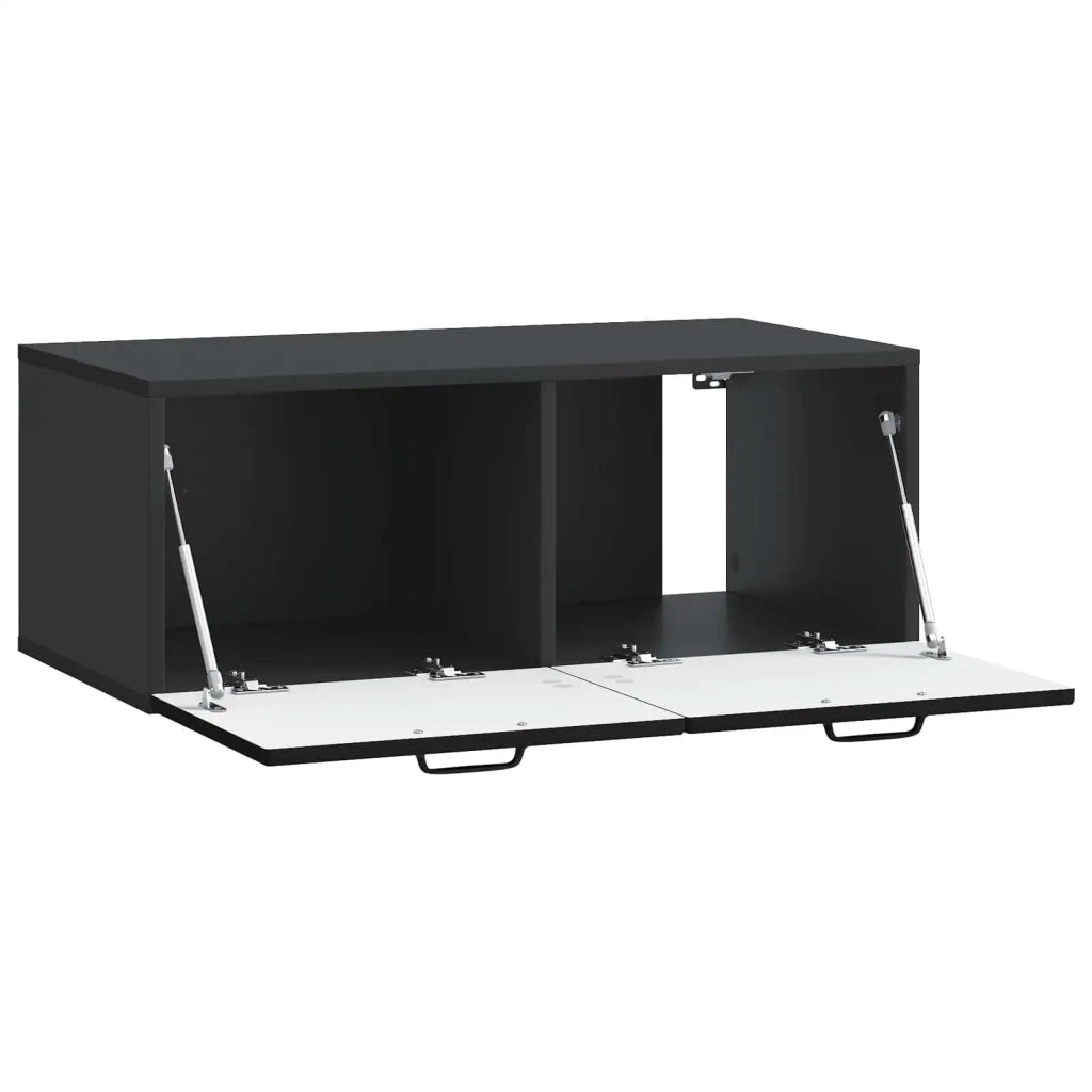 Mobile Porta TV da Muro Nero 78,5 x 41 x 30 cm 899366