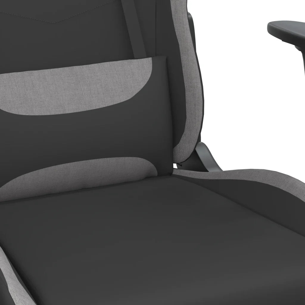 Sedia da Gaming Nero e Grigio Chiaro in Tessuto 345492