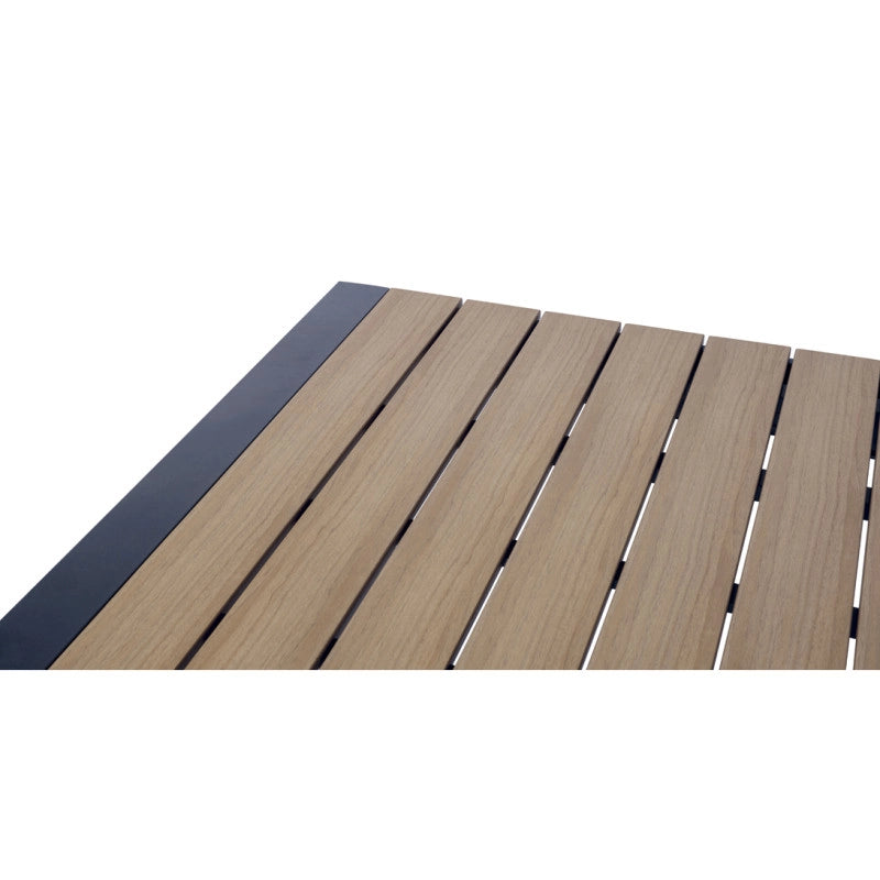 Tavolo Maiorca 160/210 Alluminio Antracite E Resinwood Moia
