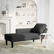 Sdraio con Cuscino e Bracciolo Destro in Velluto Nero CFW7847112