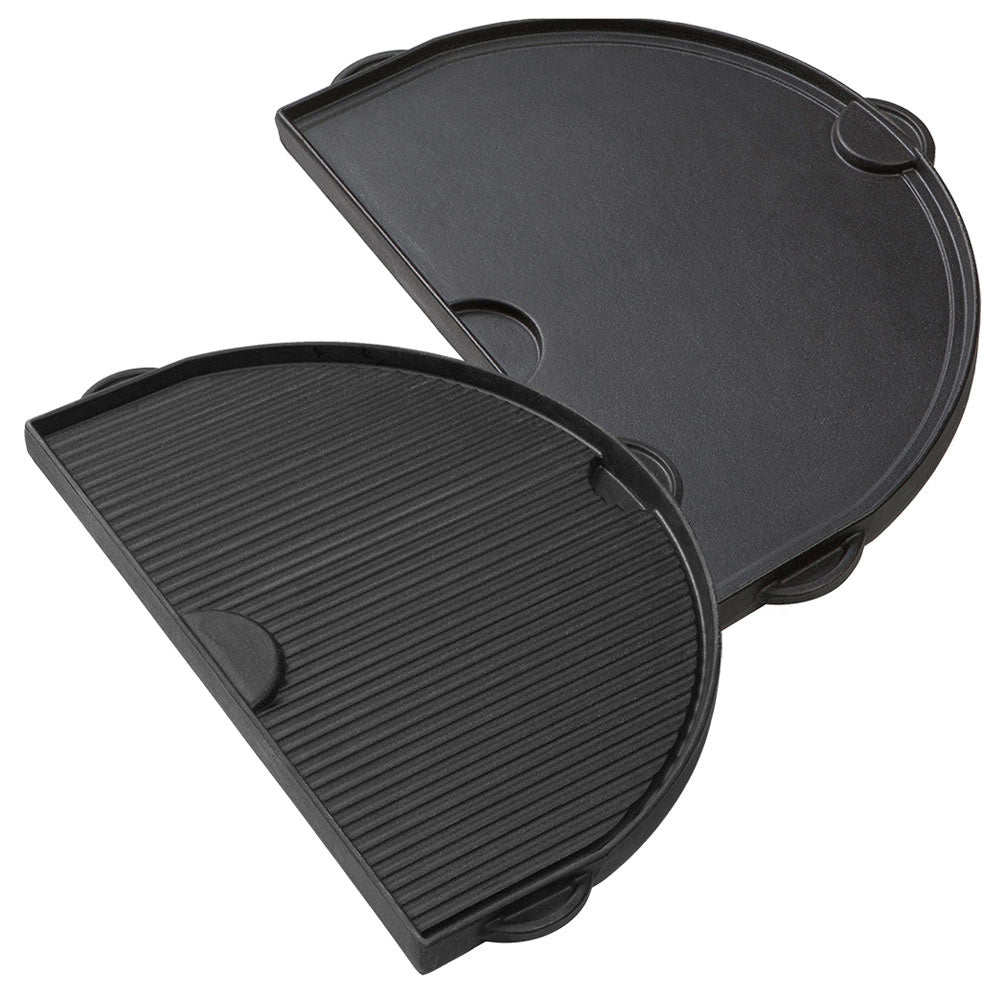 Piastra in Ghisa per Barbecue Primo con Doppio Lato Liscio e Rigato Formato: X-Large