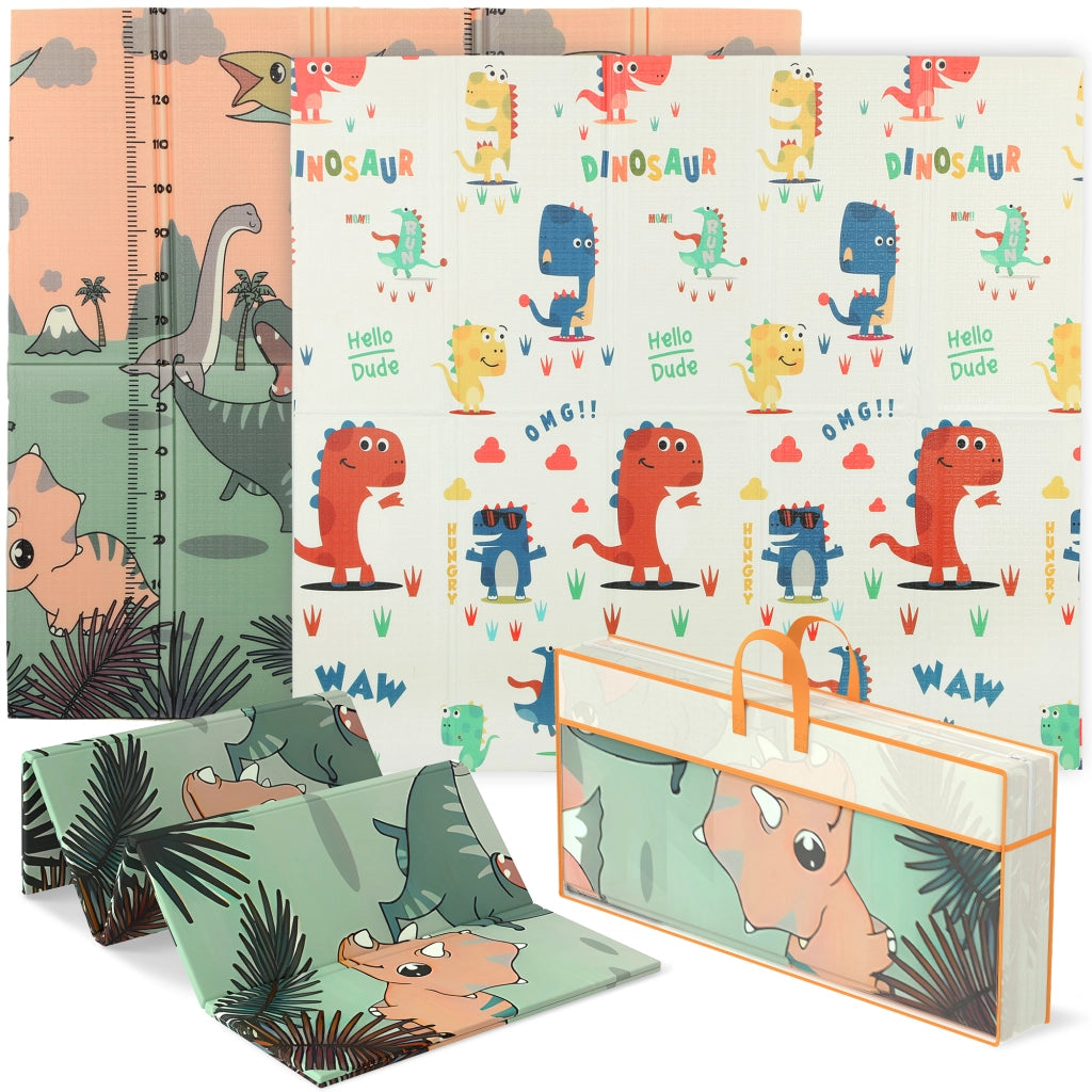Tappeto gioco bambini pieghevole ¨C Xylo ¨C 196x176x1.5cm doppio lato colorato