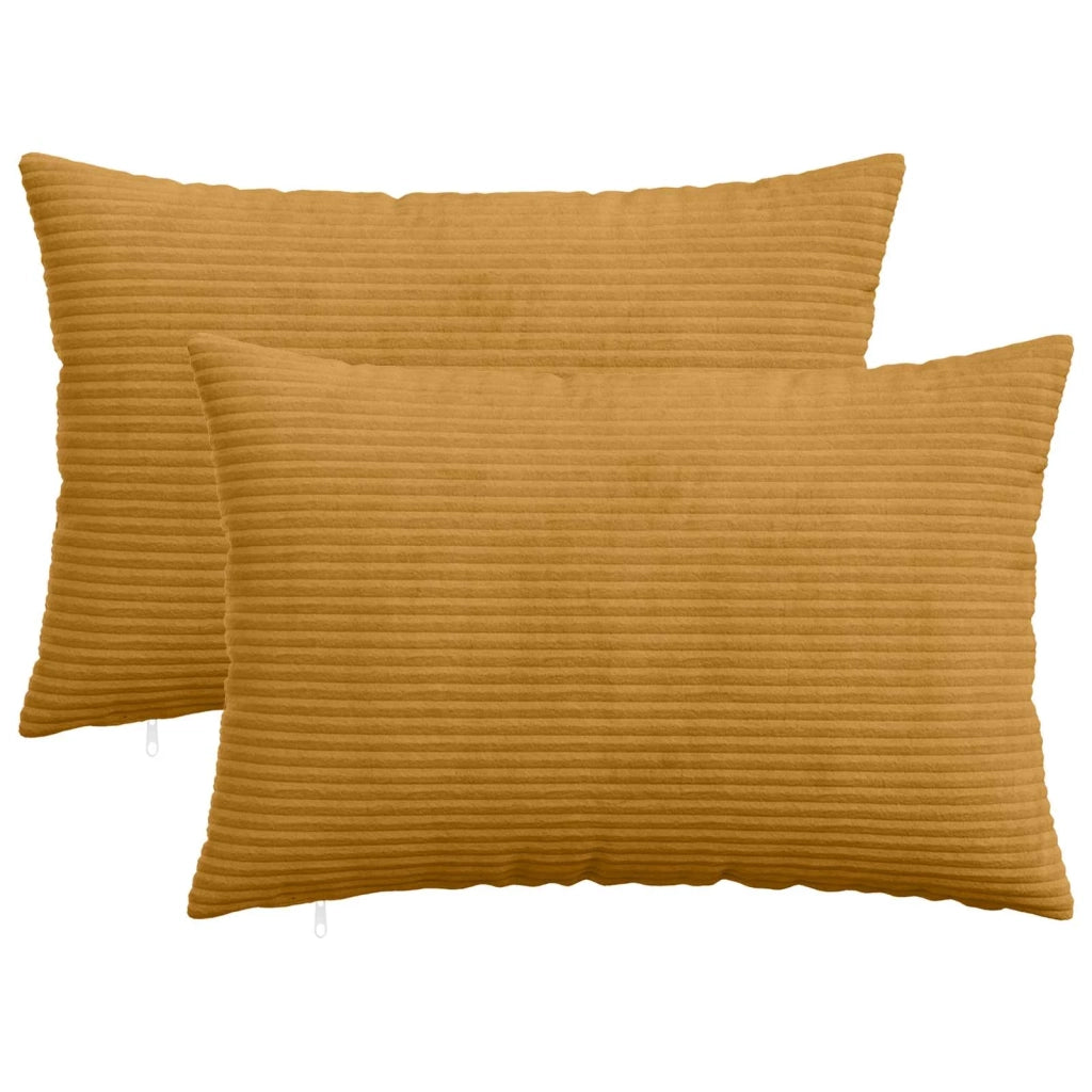 Federa 2 pcs HEERLEN Giallo 30 x 50 cm corduroy 907763