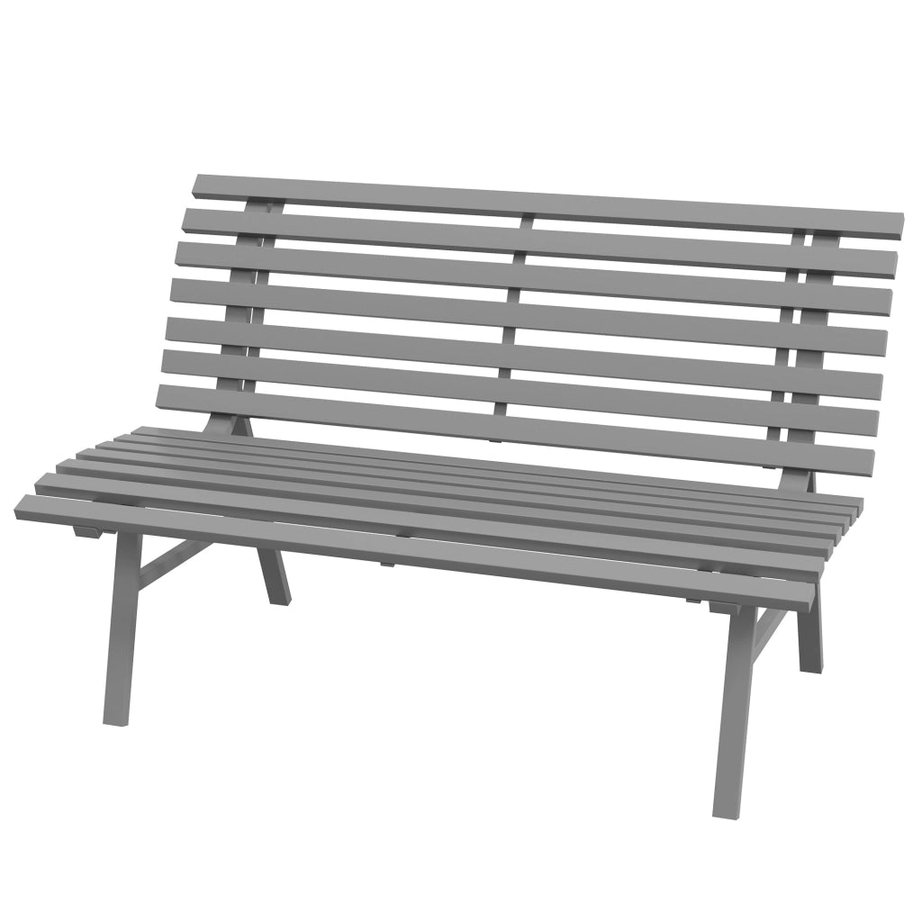 Panchina per Esterno in Legno e Alluminio ¨C Minimal ¨C Grigio 123x67x79 cm