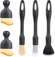 Set di pennelli per pulizia auto, set di 5 pennelli per pulizia auto interno, pennelli per pulizia auto con setole morbide per rimuovere polvere e sporcizia