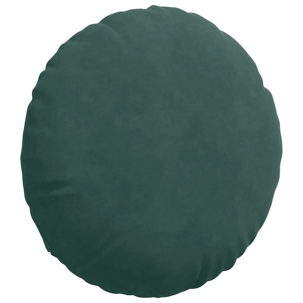 Cuscini per Seduta 2 pcs Verde Scuro Ø60 x 21 cm Velluto 42014213