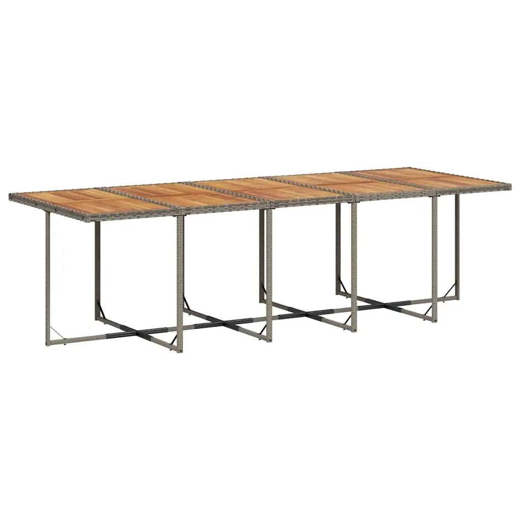 Set da Pranzo da Giardino 15 pz con Cuscini Grigio Polyrattan 3210878