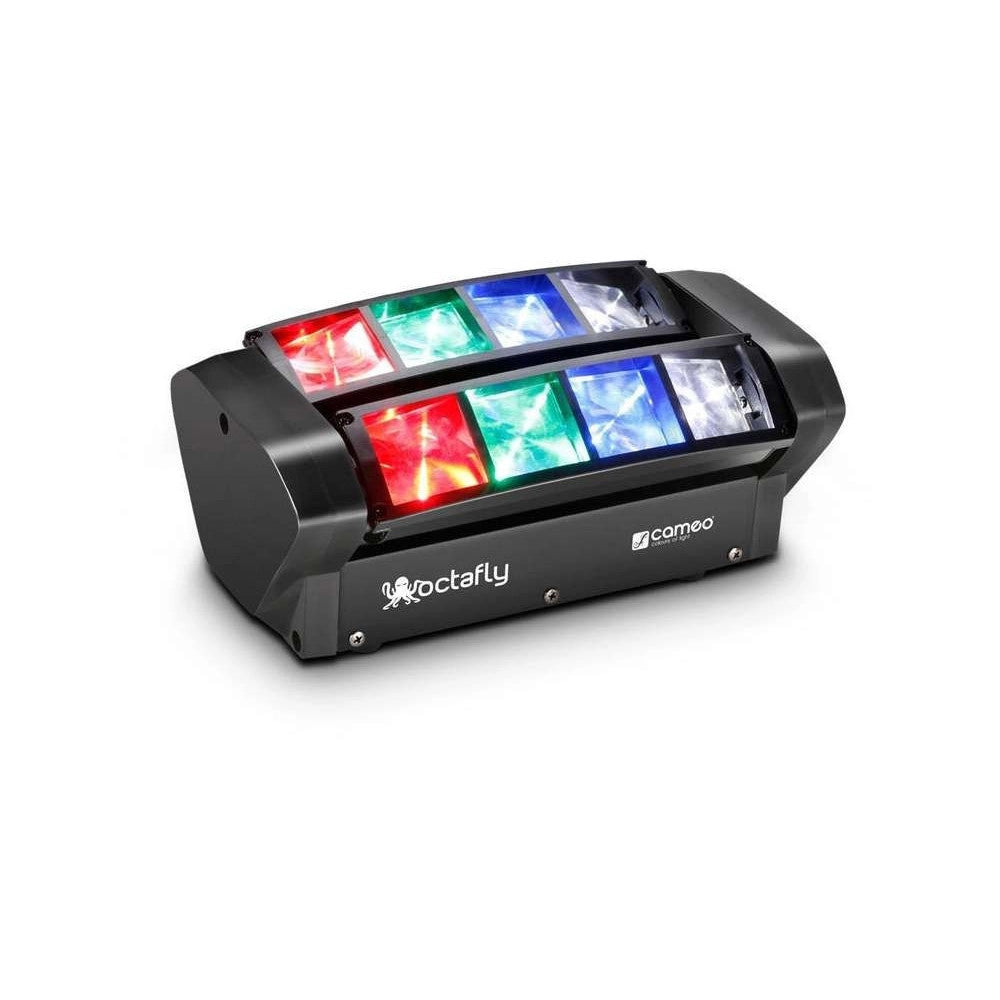 Trade Shop - Effetti Luce A Testa Mobile Multiraggio Rush Multi Beam Mini Spider 8 Raggi Beam -