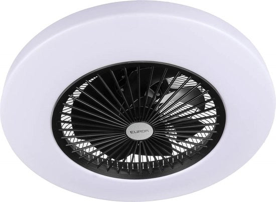 Ventilatore da soffitto Nero | Lampada e ventilatore in 1 | Ø 30 cm | 385298