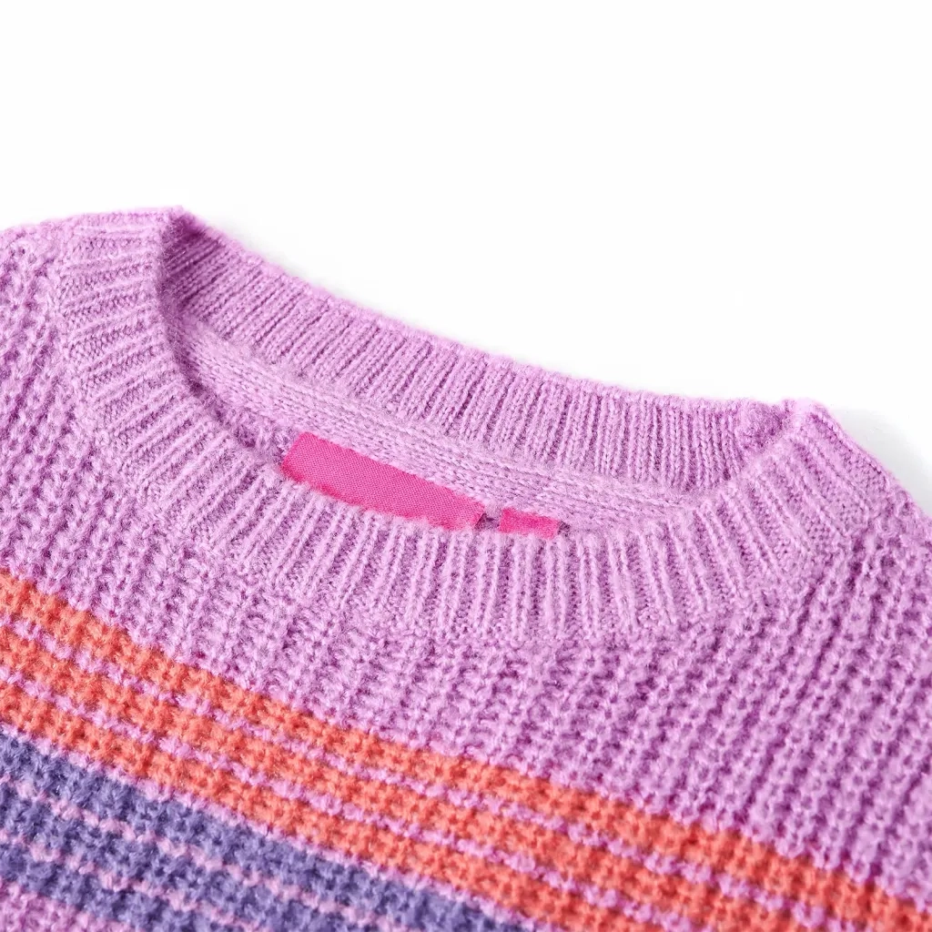 Maglione per Bambini Lavorato a Maglia Lilla e Rosa 104