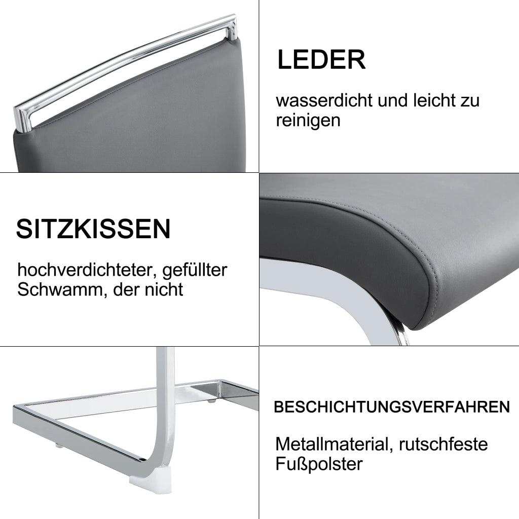 SEDIA ergonomica 42x48x95 cm grigio metallo